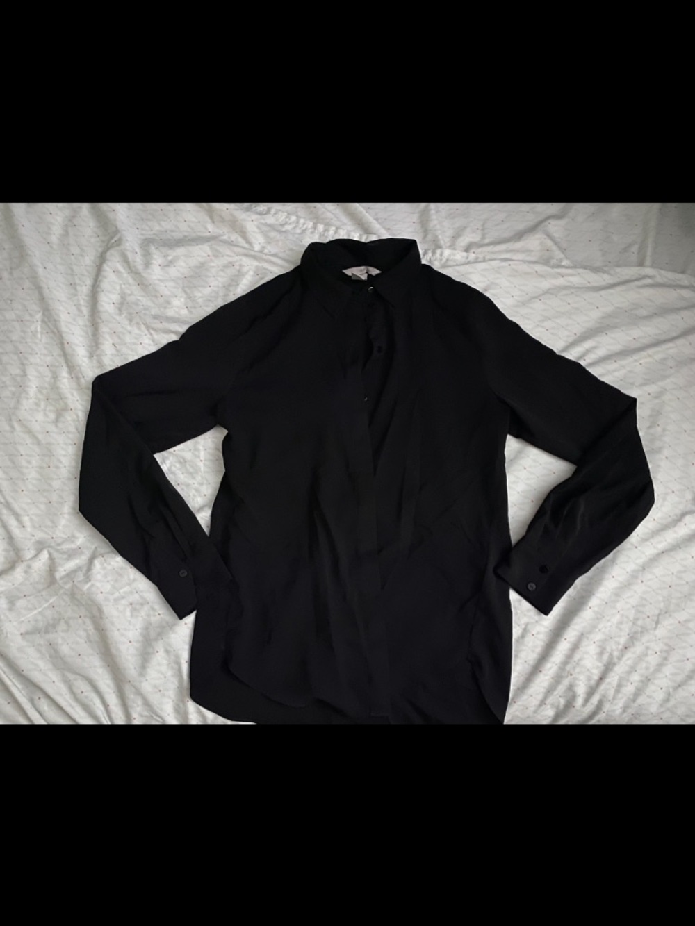 H&M Black Long Sleeve Button-Down Shirt
